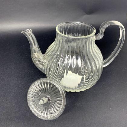 Imagem de Chaleira Canelada de Vidro Transparente 700ml