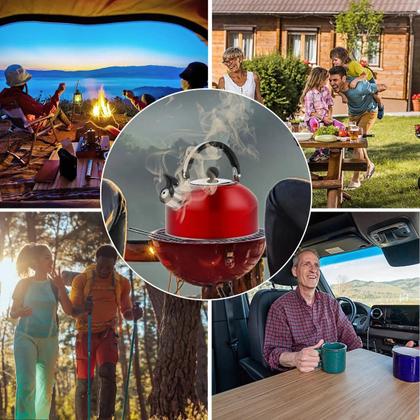 Imagem de Chaleira Com Apito Aço Inox 2 Litros Tampa E Alça Térmica