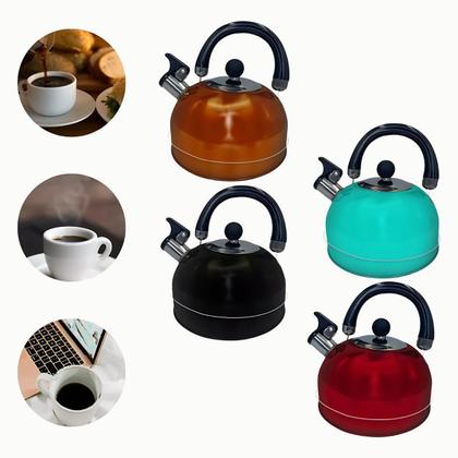 Imagem de Chaleira Com Apito Aço Inox 2 Litros Tampa E Alça Térmica