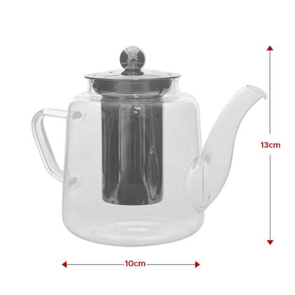 Imagem de Chaleira de Vidro Borossilicato com Infusor Aço Inox 600ml