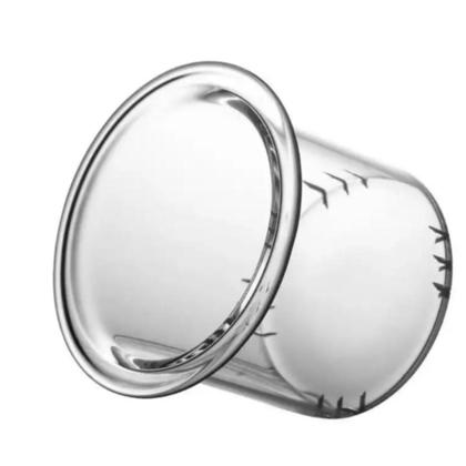 Imagem de  chaleira de vidro com infusor e filtro de metal para chá e frutas - bule e jarra de 400ml - luxo