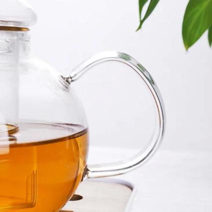 Imagem de  chaleira de vidro com infusor e filtro de metal para chá e frutas - bule e jarra de 400ml - luxo