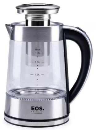 Imagem de Chaleira Eletrica 1.8L EOS 1500W Jarra de Vidro em Inox 220V