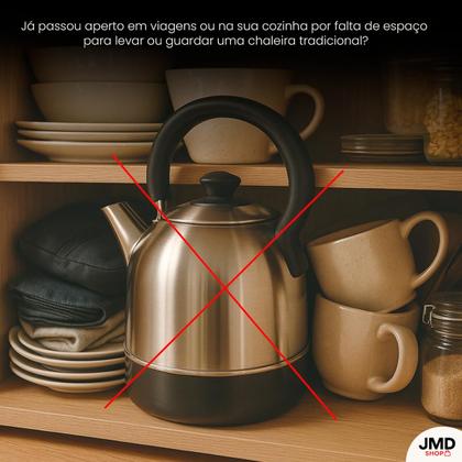 Imagem de Chaleira Elétrica 600ml Automática Ideal para Café Chá Chimarrão e Uso Diário