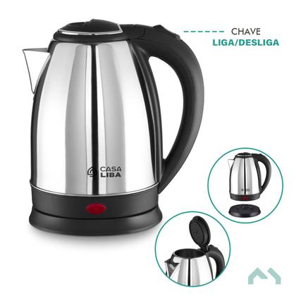Imagem de Chaleira Elétrica Aço Inox 2L 1500W Fervura Rápida Desligamento Automático
