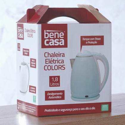 Imagem de Chaleira Elétrica Bene Casa Colors 1,8L Aquece super Rapido