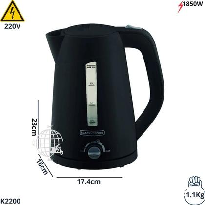 Imagem de Chaleira Elétrica Black+Decker K2200-B2 Automática Controle de Temperatura 2L Preta - 220V