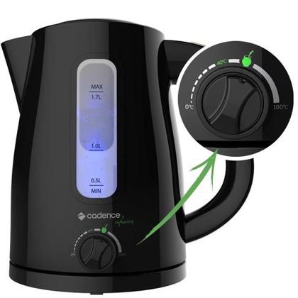 Imagem de Chaleira Elétrica Cadence Infusion, 1,7 Litros, Preta