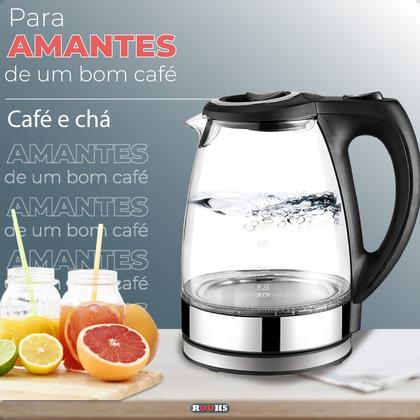 Imagem de Chaleira Elétrica De Vidro Com Desligamento Automático 110V Ou 220V Linha Premium