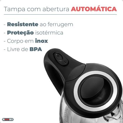 Imagem de Chaleira Elétrica De Vidro Com Desligamento Automático 110V Ou 220V Linha Premium
