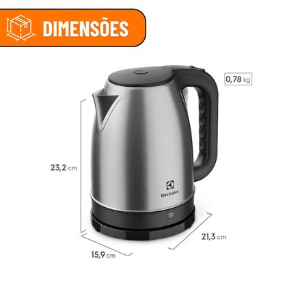 Imagem de Chaleira Elétrica Electrolux EEK10 com Capacidade de 1,8L Litros e Potência de 1200w na voltagem 127v