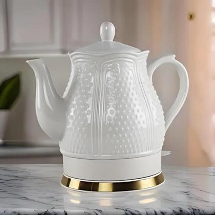 Imagem de Chaleira Elétrica Em Porcelana Elegance Branca 1,5L 220V Tuut