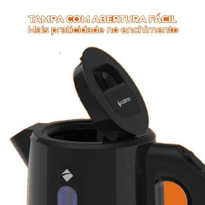 Imagem de Chaleira elétrica Ferveu preta 1,9 L 220 V - Cadence