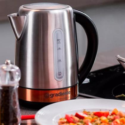 Imagem de Chaleira Elétrica Inox Térmica Gradiente 1100w Daily PGCE210 Cobre Collection 110v