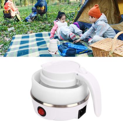 Imagem de Chaleira Elétrica Jarra Dobrável De Silicone 600ml Portátil