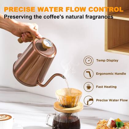Imagem de Chaleira Elétrica Nueve&Five Gooseneck EK02 1.0L 1000W Cobre