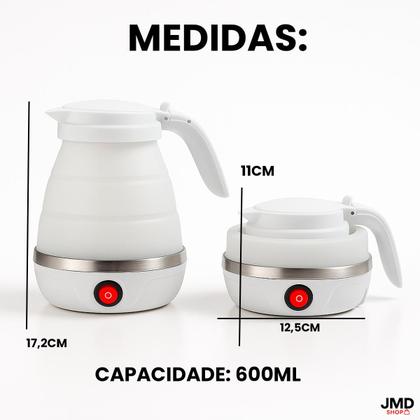 Imagem de Chaleira Elétrica Portátil 600ml Prática para Café Chá e Sopas Instantâneas