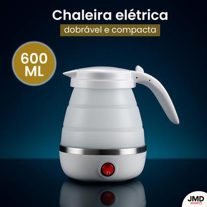 Imagem de Chaleira Elétrica Portátil 600ml Prática para Café Chá e Sopas Instantâneas