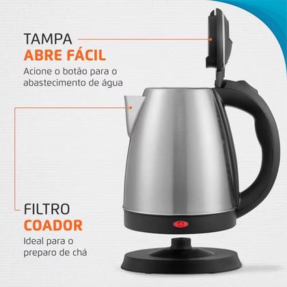 Imagem de Chaleira Elétrica Portátil Perfeita Para Cozinha Presente Dia Dos Pais Qualidade Premium Moderna