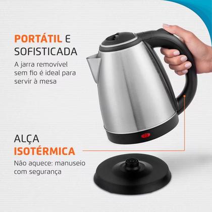 Imagem de Chaleira Elétrica Portátil Perfeita Para Cozinha Presente Dia Dos Pais Qualidade Premium Moderna
