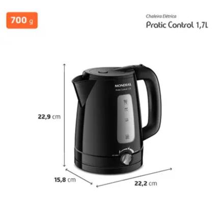 Imagem de Chaleira Elétrica Pratic Control 1,7L 1200W Mondial