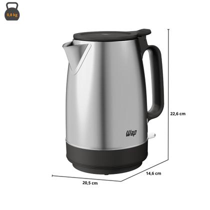 Imagem de Chaleira Elétrica Wap 1850W WCE2 Portátil Aço Inox 1,7L 220V