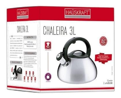 Imagem de Chaleira Em Aço Inox 3 Litros Indução Cor Prata Hauskraft Chlr-013 - Haüskraft