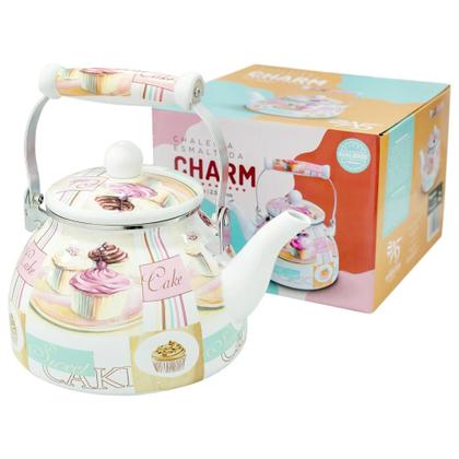 Imagem de Chaleira esmaltada charm cake 2,5 litros s/apito
