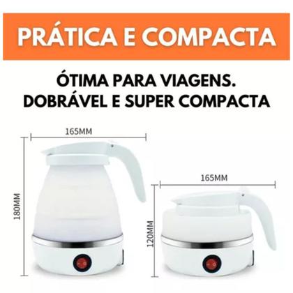 Imagem de Chaleira Estilo Jarra Elétrica De Silicone Portátil 600ml 127V