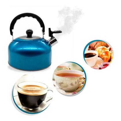 Imagem de Chaleira Inox 1,5 Litros Com Apito Bule Termico Grande Gold Plus Cafe Cha Agua Luxo