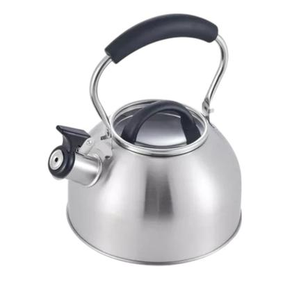 Imagem de Chaleira Inox 2 Litros Indução Com Apito Cor Prata