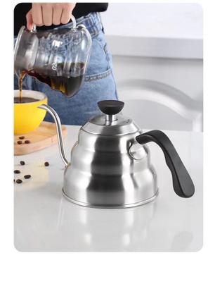 Imagem de Chaleira Inox Bico De Ganso Tipo Haro Decorada Fino 1000Ml
