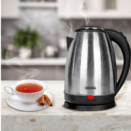 Imagem de Chaleira Jarra Bule Elétrica Aço Inox 2L 127V ou 220V Base 360 Automática com LED Indicador