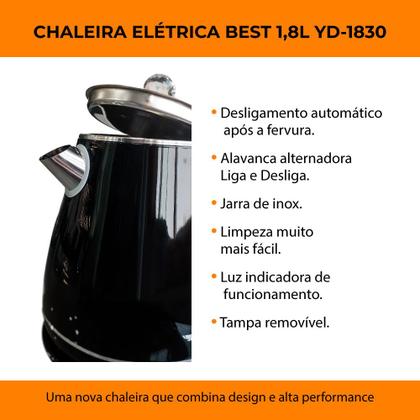 Imagem de Chaleira Jarra Bule Eletrica Térmica Yd-1830c 127v Best