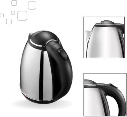 Chaleira Jarra Elétrica Portátil 1.8 Litros Aço Inox 220v Para Café Chá Linha Premium - BAK/SKYLINK/ALASKA/SMURFETT Imagem de Chaleira Jarra Elétrica Portátil 1.8 Litros Aço Inox 220v Para Café Chá Linha Premium