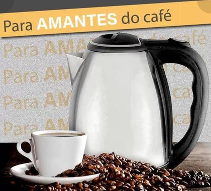 Imagem de Chaleira Jarra Elétrica Portátil 1.8 Litros Aço Inox 220v Para Café Chá Linha Premium