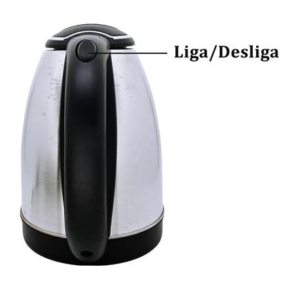 Imagem de Chaleira Jarra Elétrica Térmica Fix 1.8L 220 E 127 V Com Fundo Removível 1000W Em Inox 