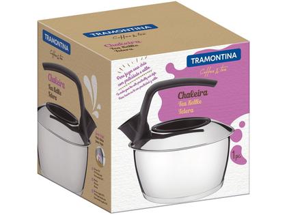 Imagem de Chaleira tramontina aco inox 1,5 l fdo.triplo