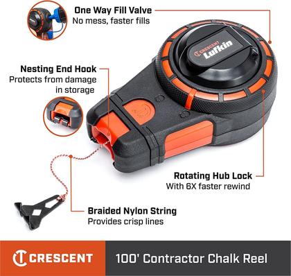 Imagem de Chalk Reel Lufkin Crescent CL100B Contractor 30 m com giz azul