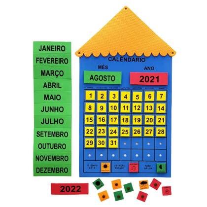 Imagem de Chamada e Calendário Painel Para Decoração Escolar