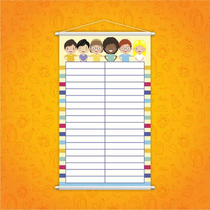 Imagem de Chamadinha 36 Alunos Banner Escolar Pedagógico 80x50cm