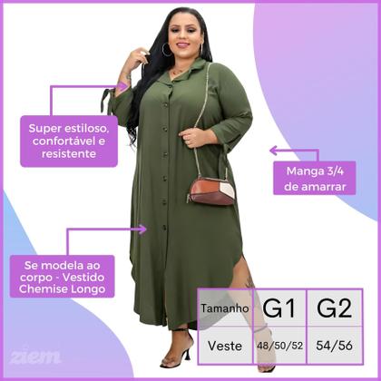 Imagem de Chamise Longo Plus Size