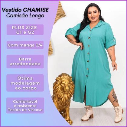 Imagem de Chamise Longo Plus Size