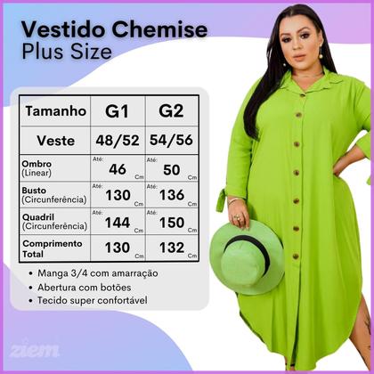 Imagem de Chamise Longo Plus Size