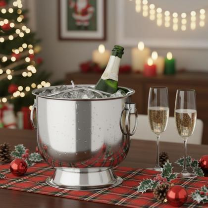 Imagem de Champagneira 6 Litros Base Coletora 3 Garrafas inox Forma
