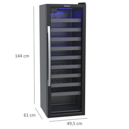 Imagem de Champanheira 200 Para 50 Garrafas -2C a 8C Preto Digital 209L EC200 220V - Venax