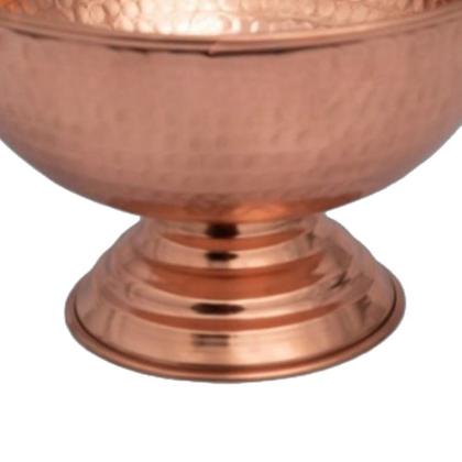 Imagem de Champanheira Balde Gelo Cobre Puro Funda Com Pé Sem Alça 8L