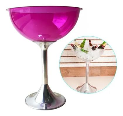 Imagem de Champanheira Taça Acrílico Grande Com Base Alumínio