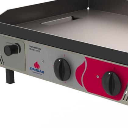 Imagem de Chapa Bifeteira A Gás Progás PR-650G STYLE 59 x 44cm Para Lanches Em Aço Inox Escovado P28661