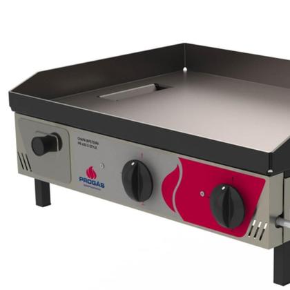 Imagem de Chapa Bifeteira A Gás Progás PR-650G STYLE 59 x 44cm Para Lanches Em Aço Inox Escovado P28661